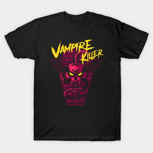 Vampire Killer (Purple) T-Shirt by demonigote